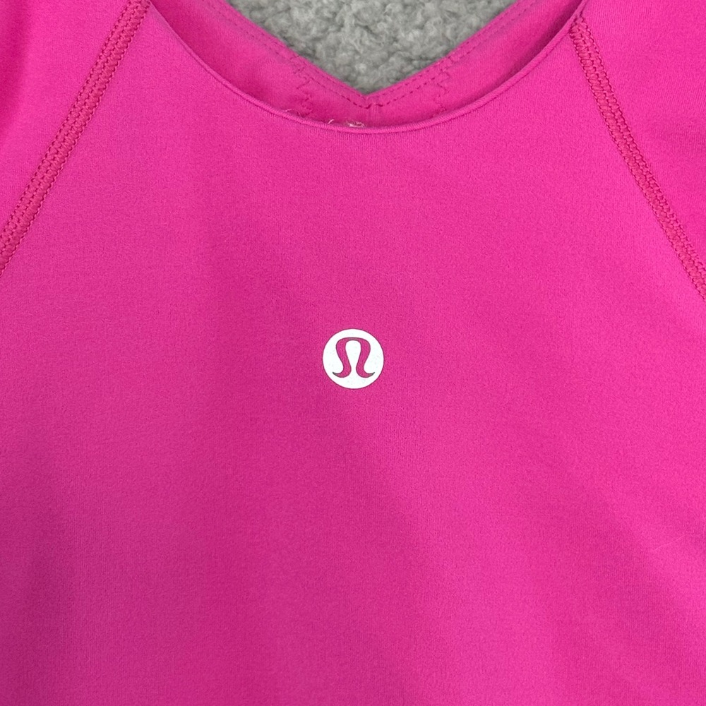 Lululemon Align Tank Top Hot Pink V-Neck Cropped Nulu Yoga Shirt Womens Size 4 - Picture 5 of 8